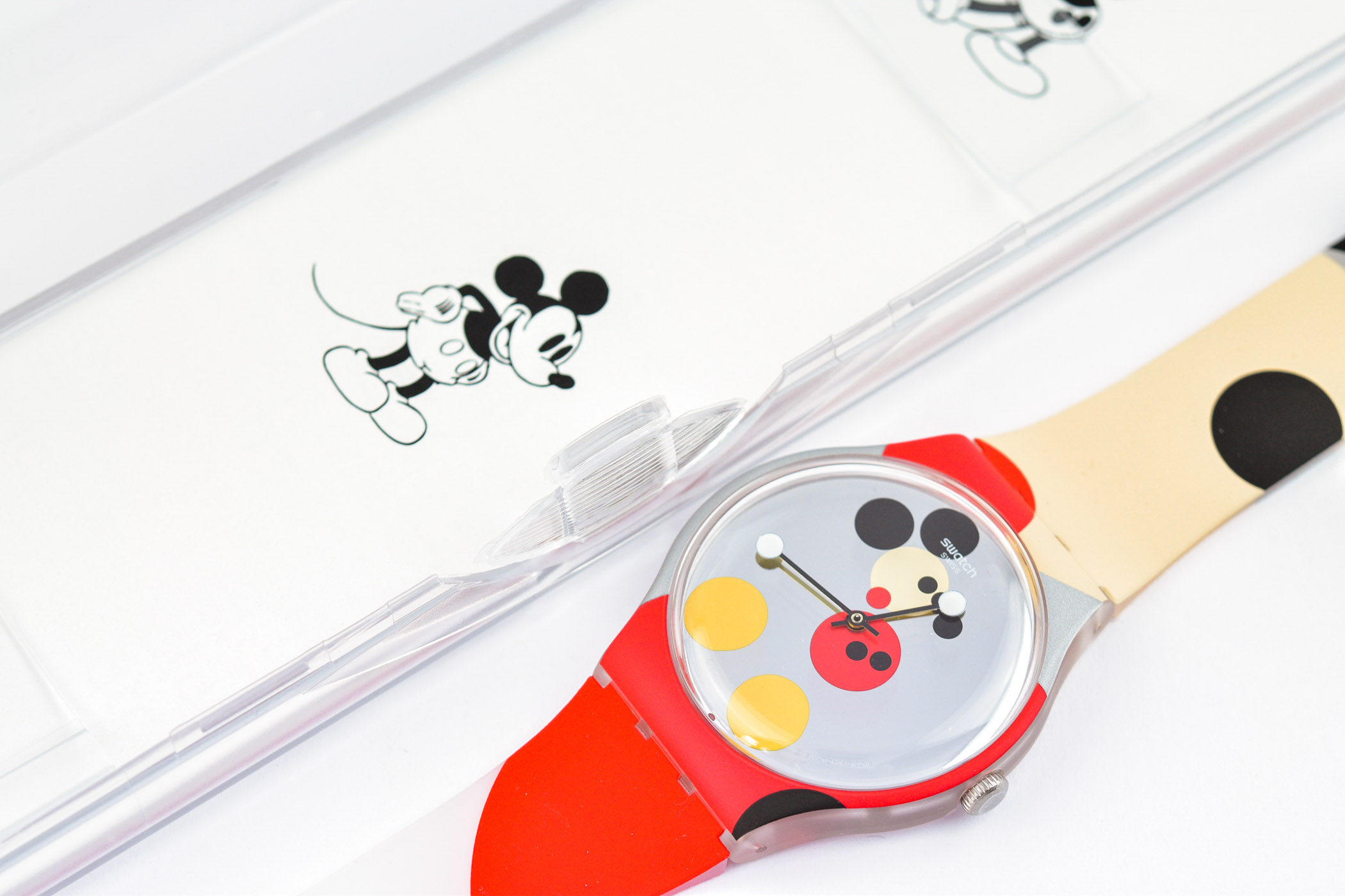 TICKINGFREE :: CATEGORIA :: SPECIAL / ARTIST PRODOTTO :: Swatch Special  2018 - SUOZ290S -Mirror Spot Mickey by Damien Hirst - Nuovo