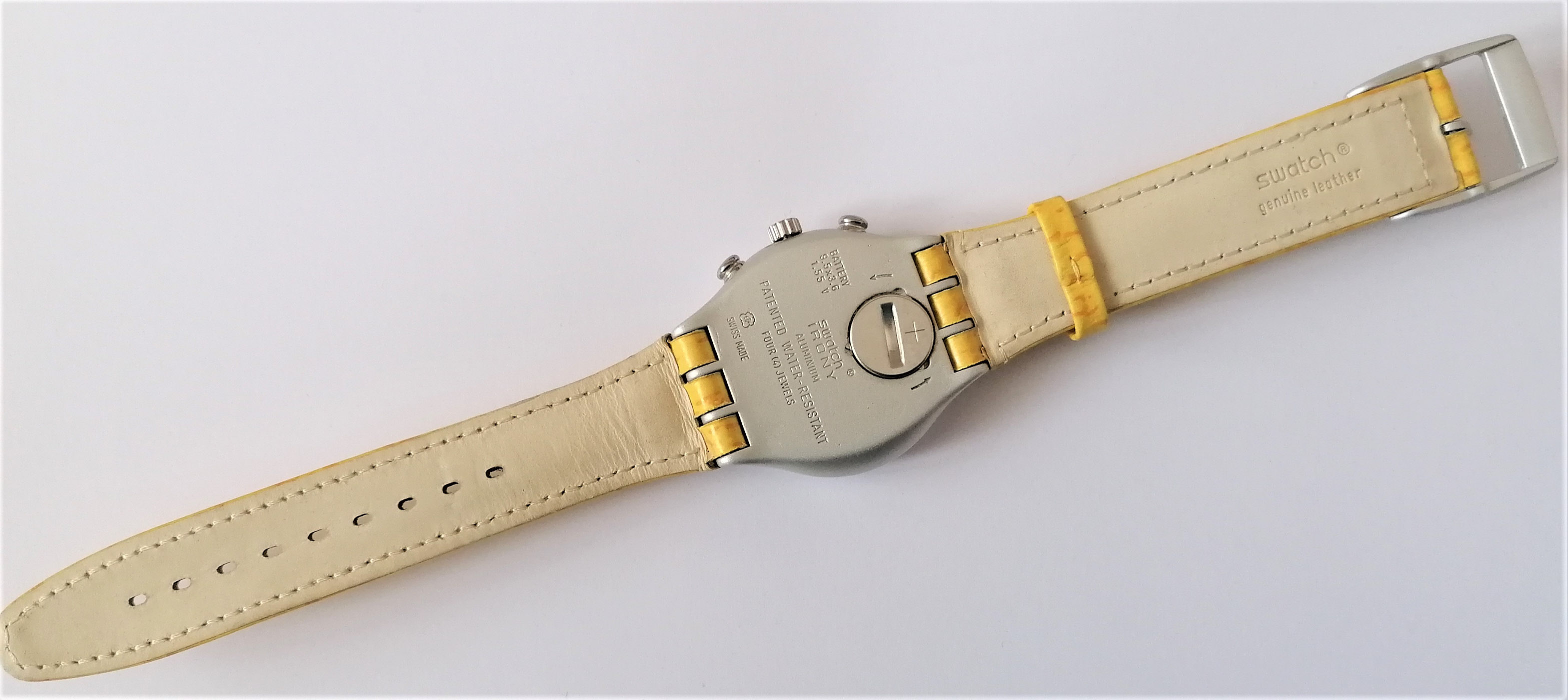 TICKINGFREE :: CATEGORIA :: USATI RICONDIZIONATI PRODOTTO :: Swatch Irony  Chrono 1996 - YCS1002 - All Over - Usato con cinturino nuovo pelle