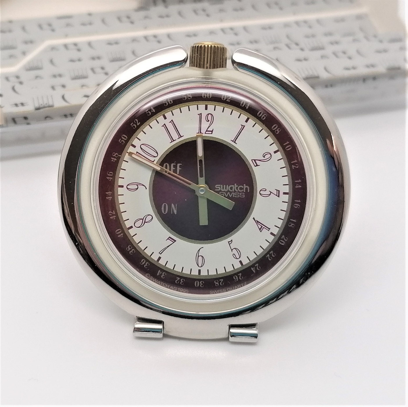 TICKINGFREE :: CATEGORIA :: POP PRODOTTO :: Swatch Pop musicall 1996 -  PUK100 - Sveglia (Melody by Paulo Mendonca) - NUOVO -