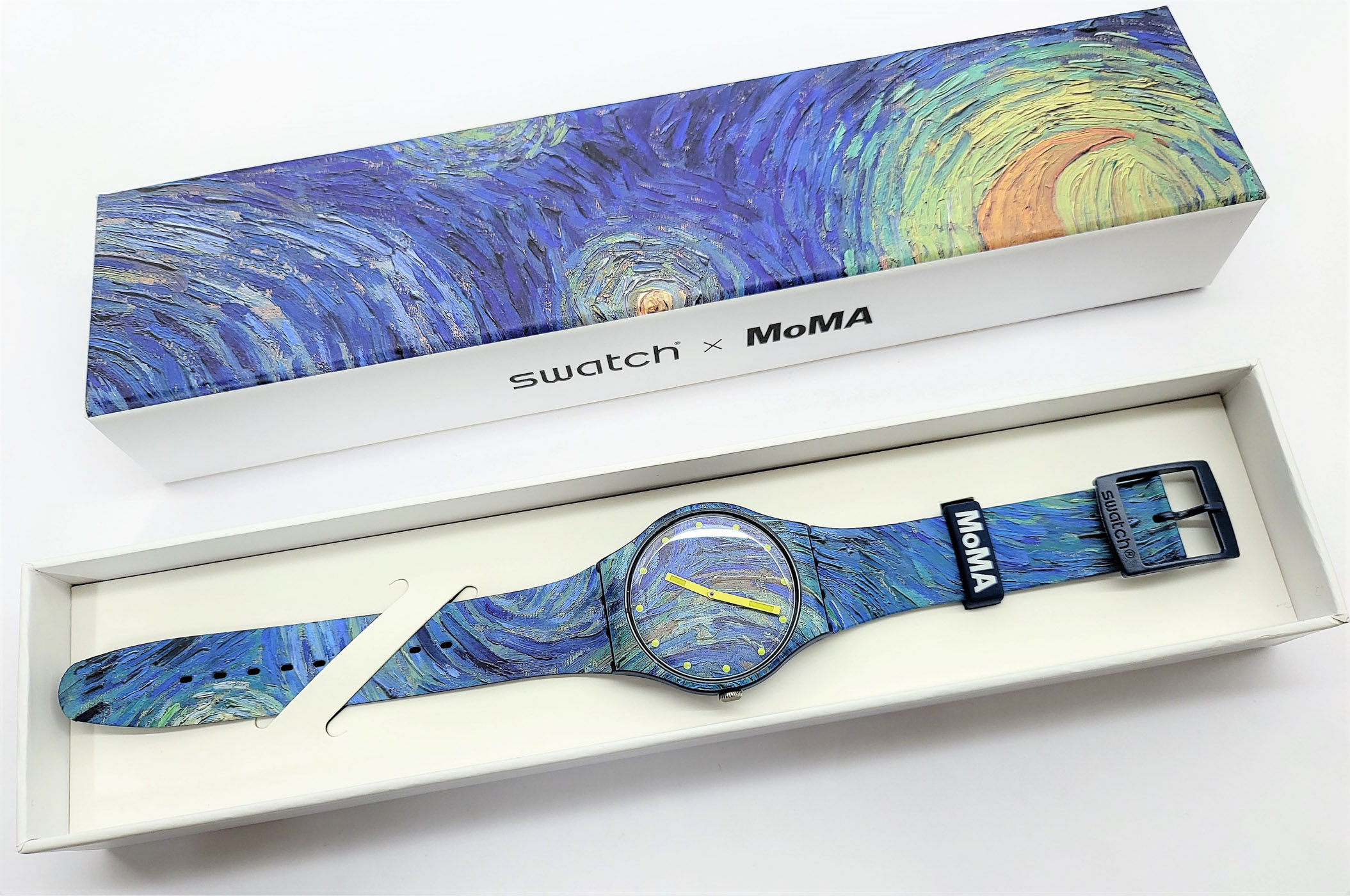Suoz335 Swatch Watch Limited Edition MOMA THE STARRY NIGHT BY
